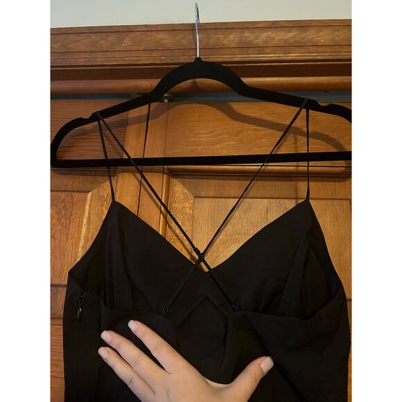 NWT Madewell Women's The Layton Midi Slip Dress Black Sleeveless V-Neck Size 0 - Picture 12 of 13